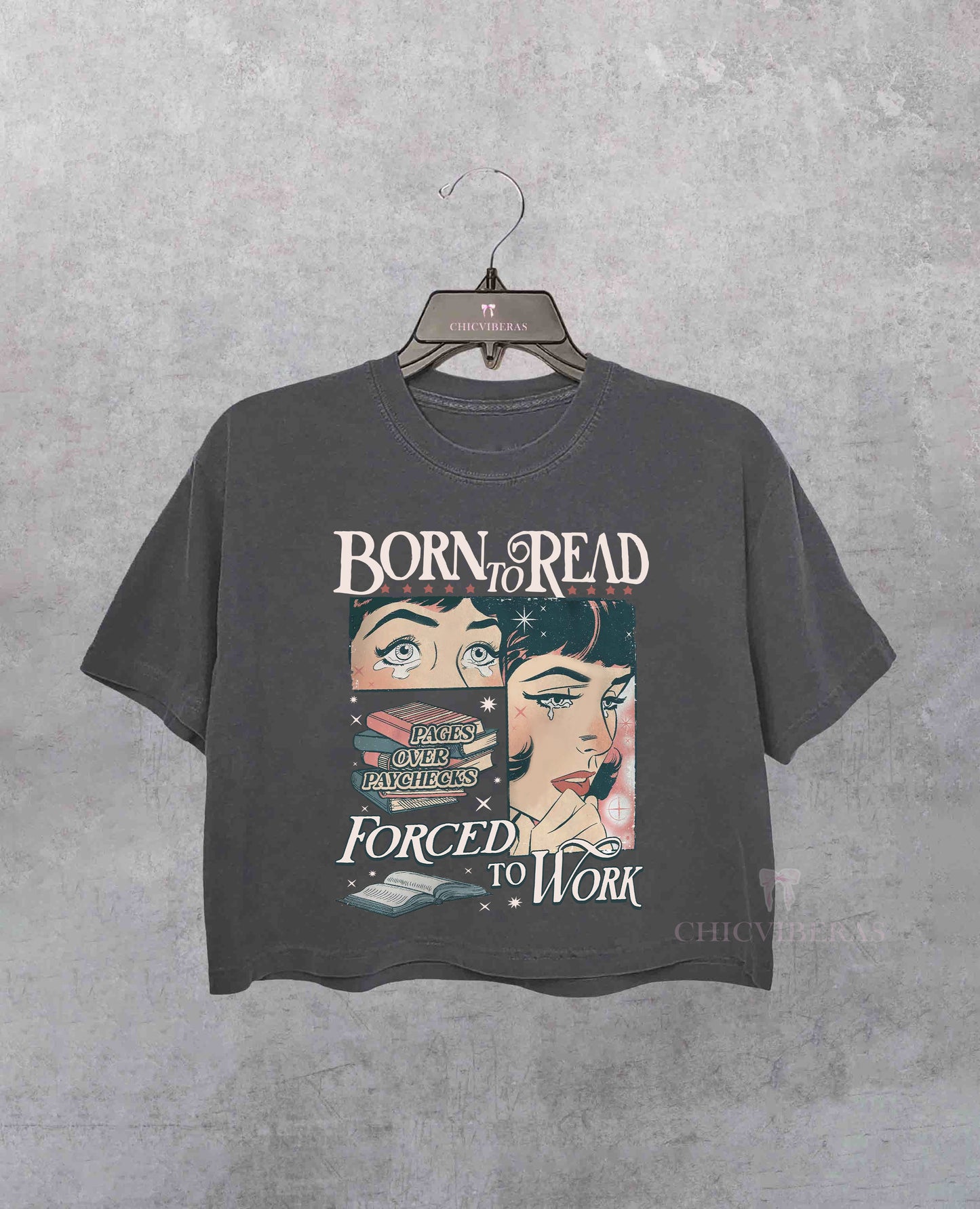 Born To Read Bookish Crop Shirt