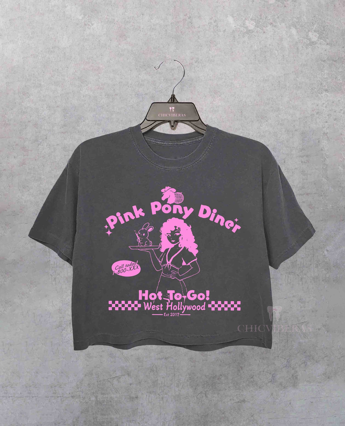 Pink Pony Diner Chappell Roan Crop Shirt