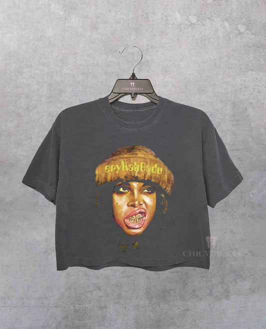 Erykah 90s Music Rock Crop Shirt