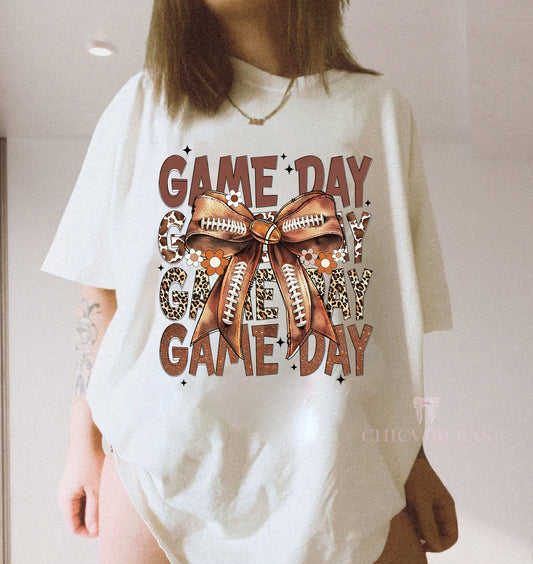 Coquette Football Bow Tee