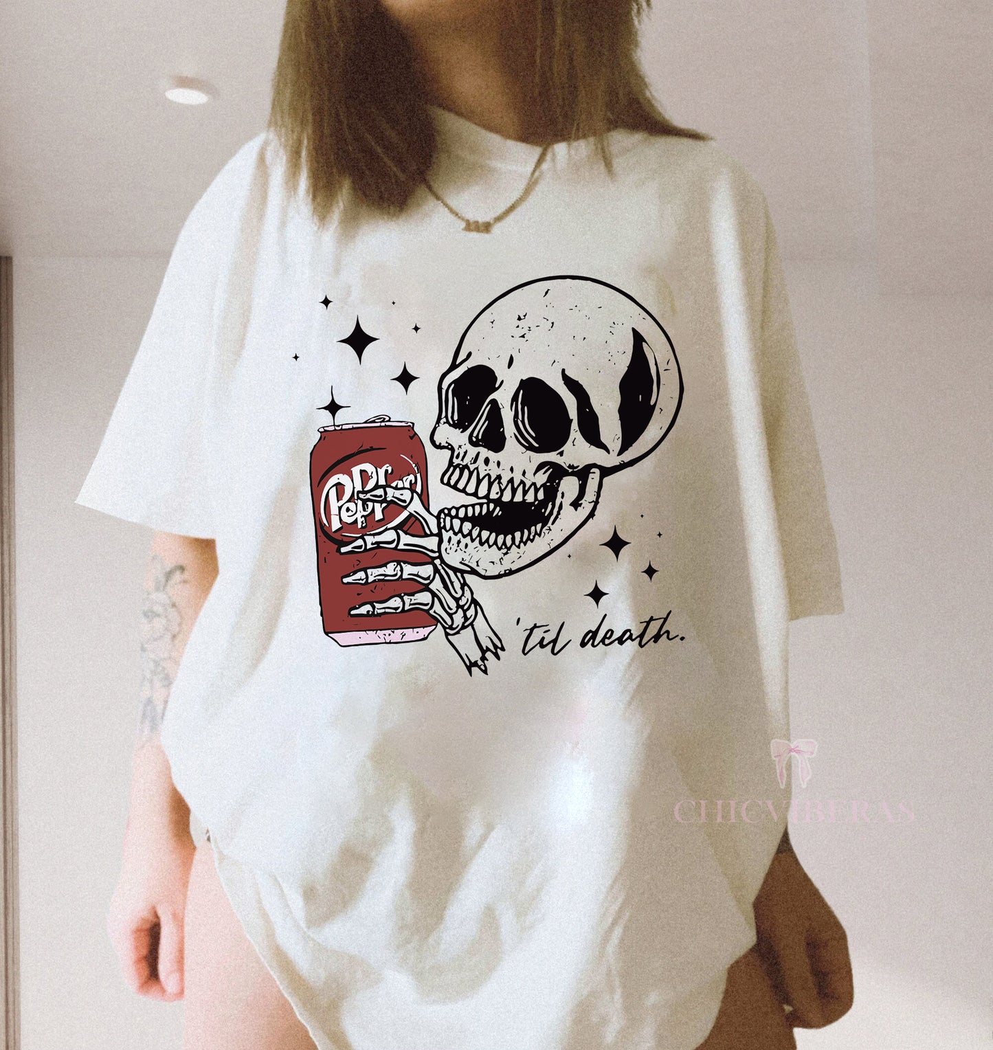 Till Death Dr. Pepper Skeleton Halloween Tee