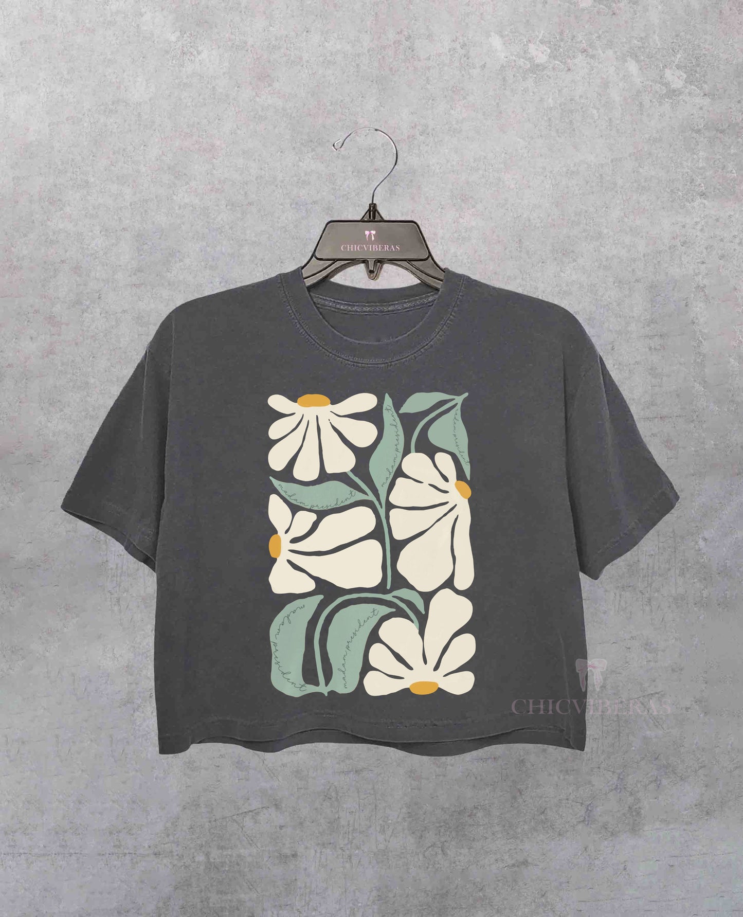 Im Speaking Flower Crop Shirt