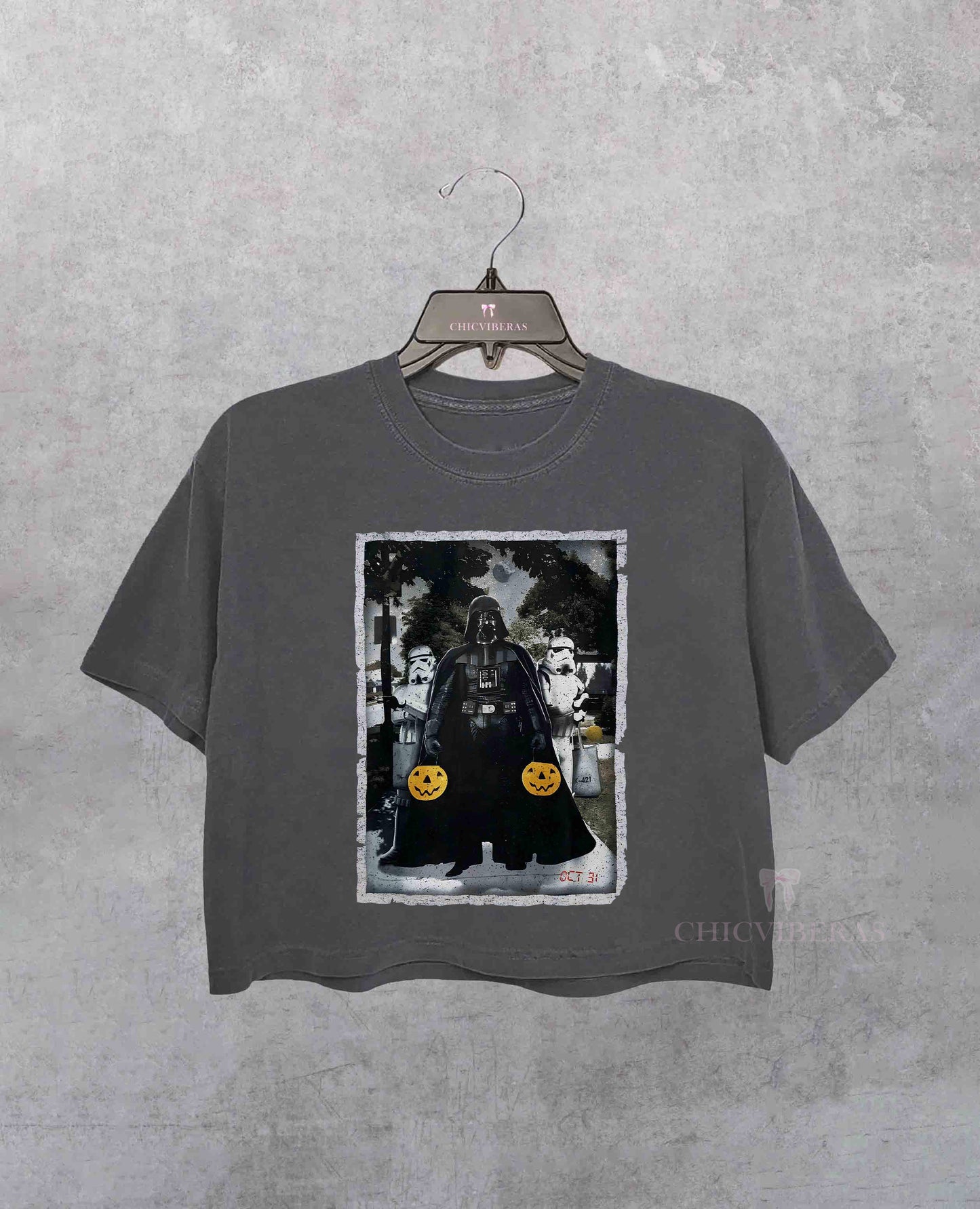 Star Wars Darth Vader and Stormtroopers Halloween Crop Shirt