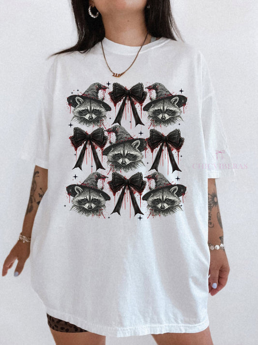 Coquette Halloween Feral Raccoon Tee