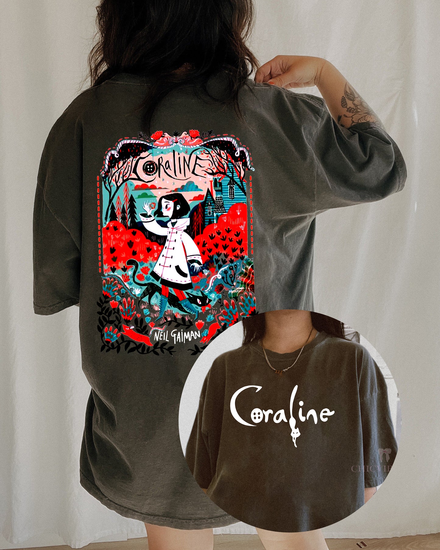 Coraline Spooky Movie Hallowee Tee