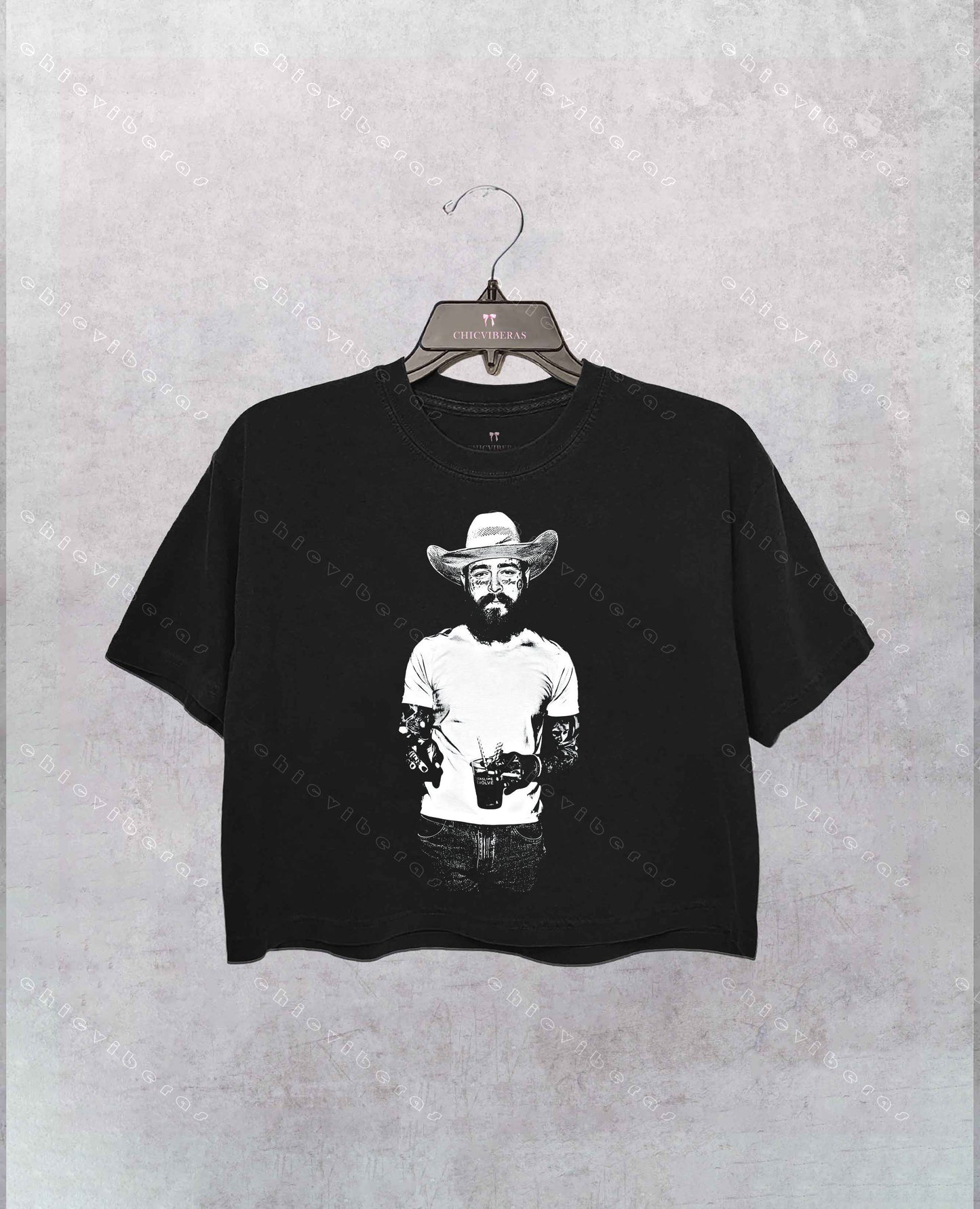 Post Malone Cowboy Concert Crop Shirt