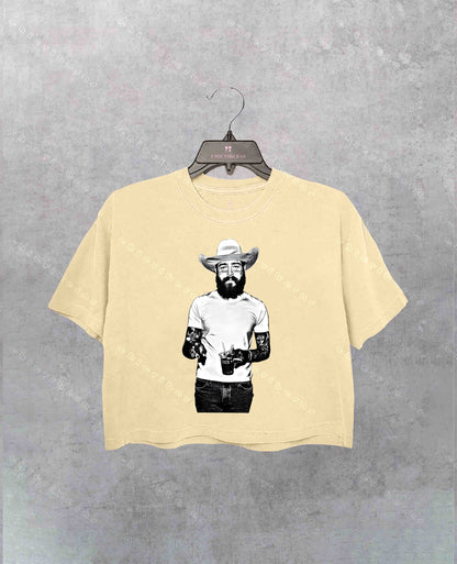 Post Malone Cowboy Concert Crop Shirt