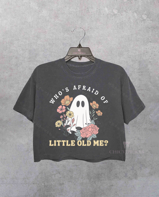 Who's Afraid Of Little Old Me Swift Ghost Crop Shirt