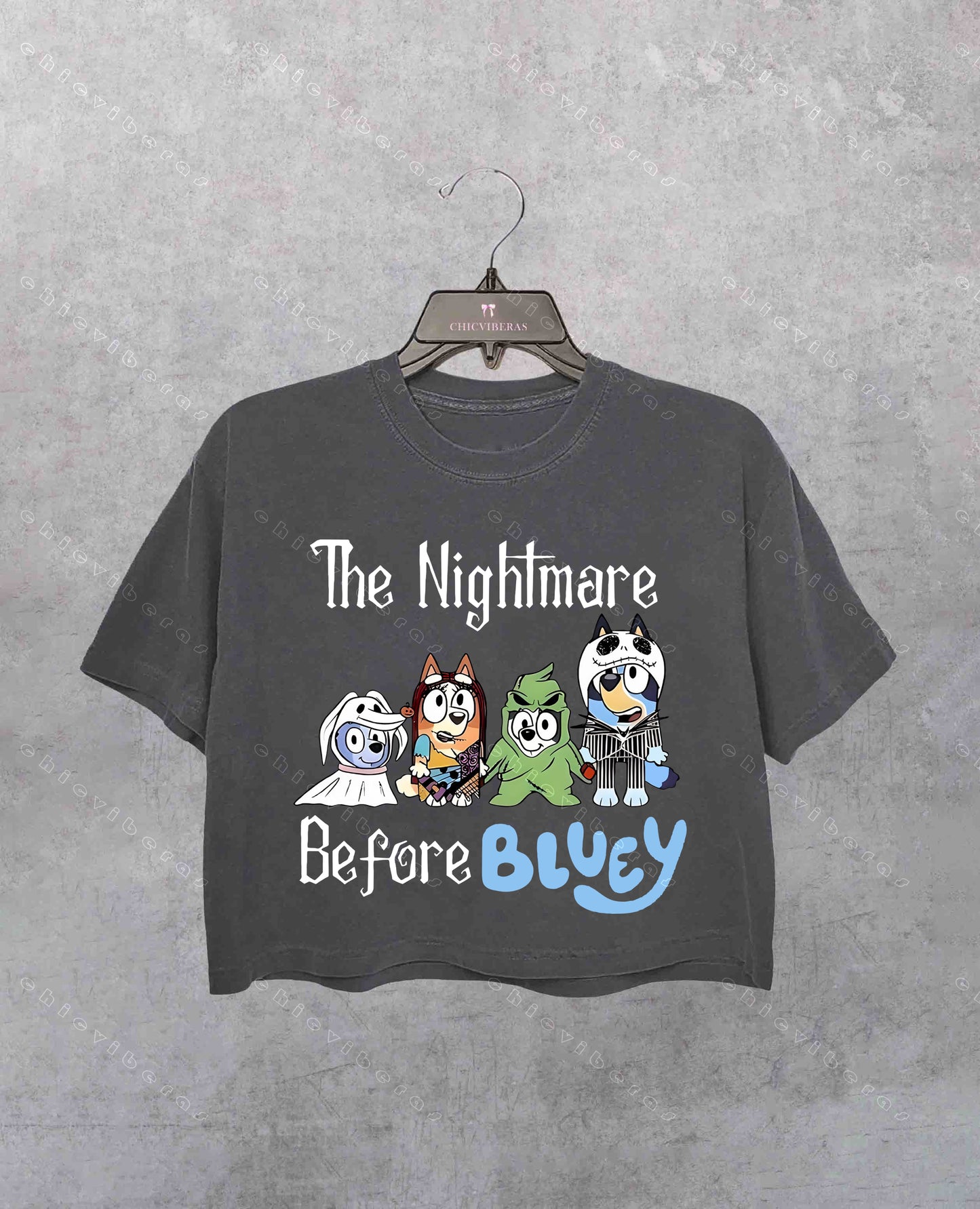 The Nightmare Before Bluey Bluey Halloween Crop Shirt