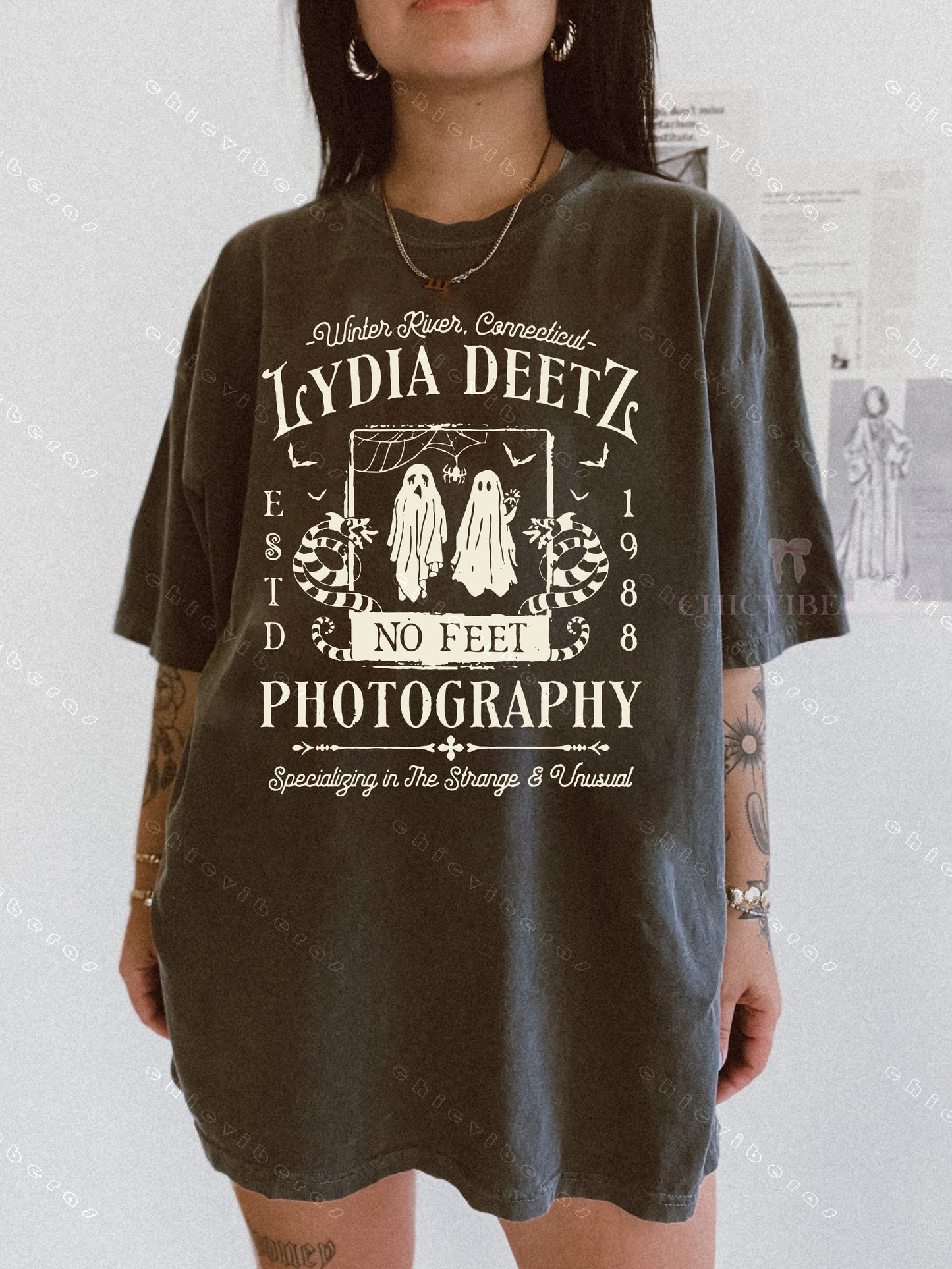 Lydia Deetz Goth Halloween Tee