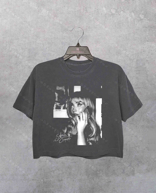 Retro 90s Sabrina Carpenter Crop Shirt