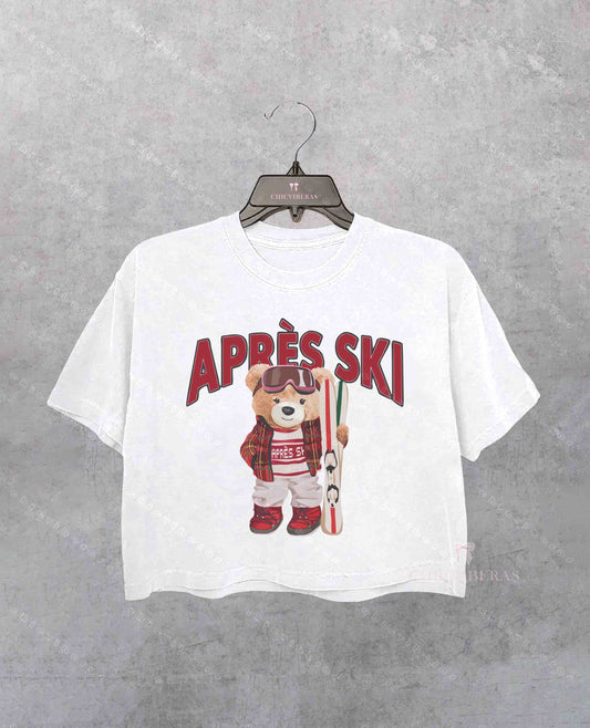 Retro Ski Sweater Crop Shirt