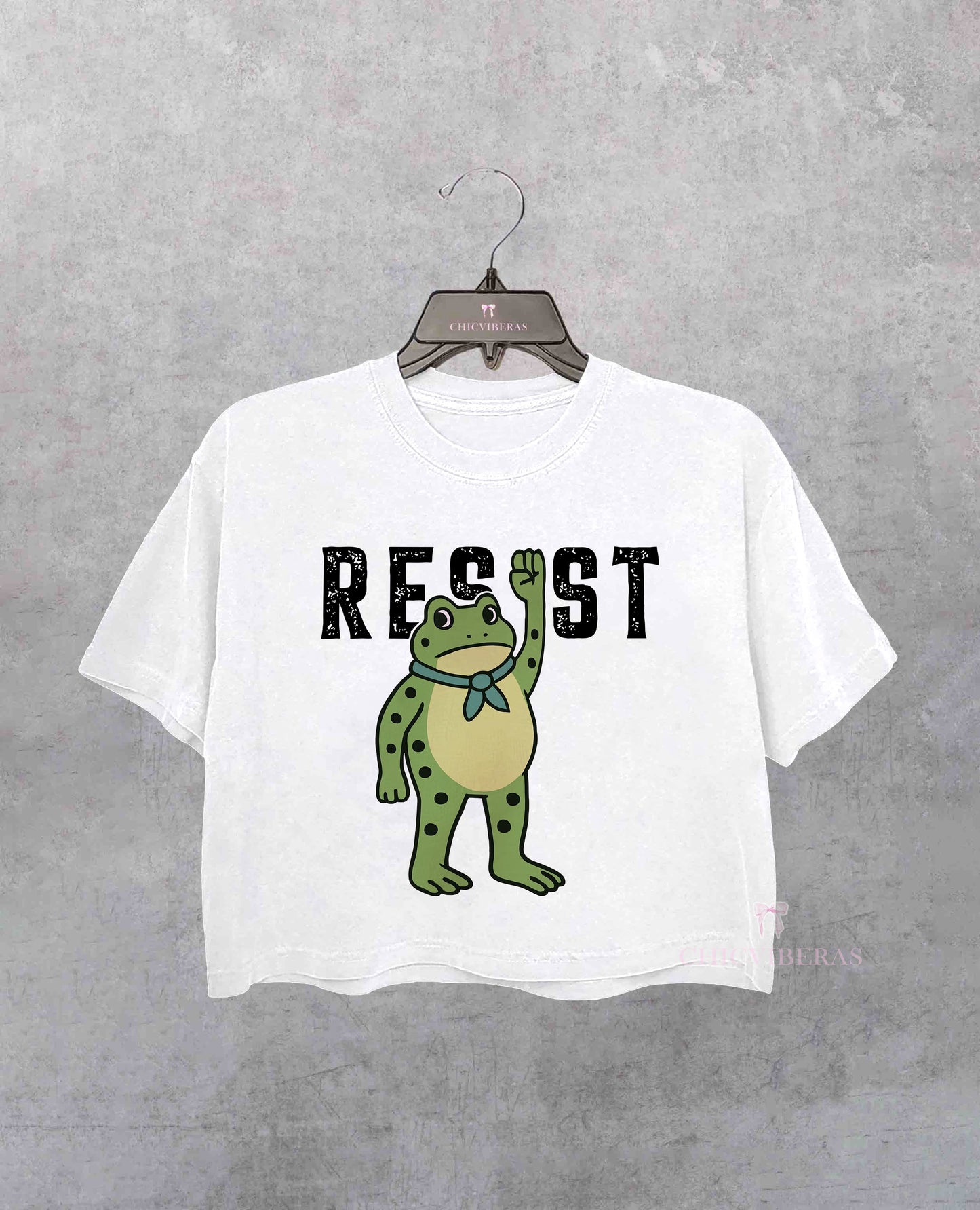 Resist Frog Crop Shirt