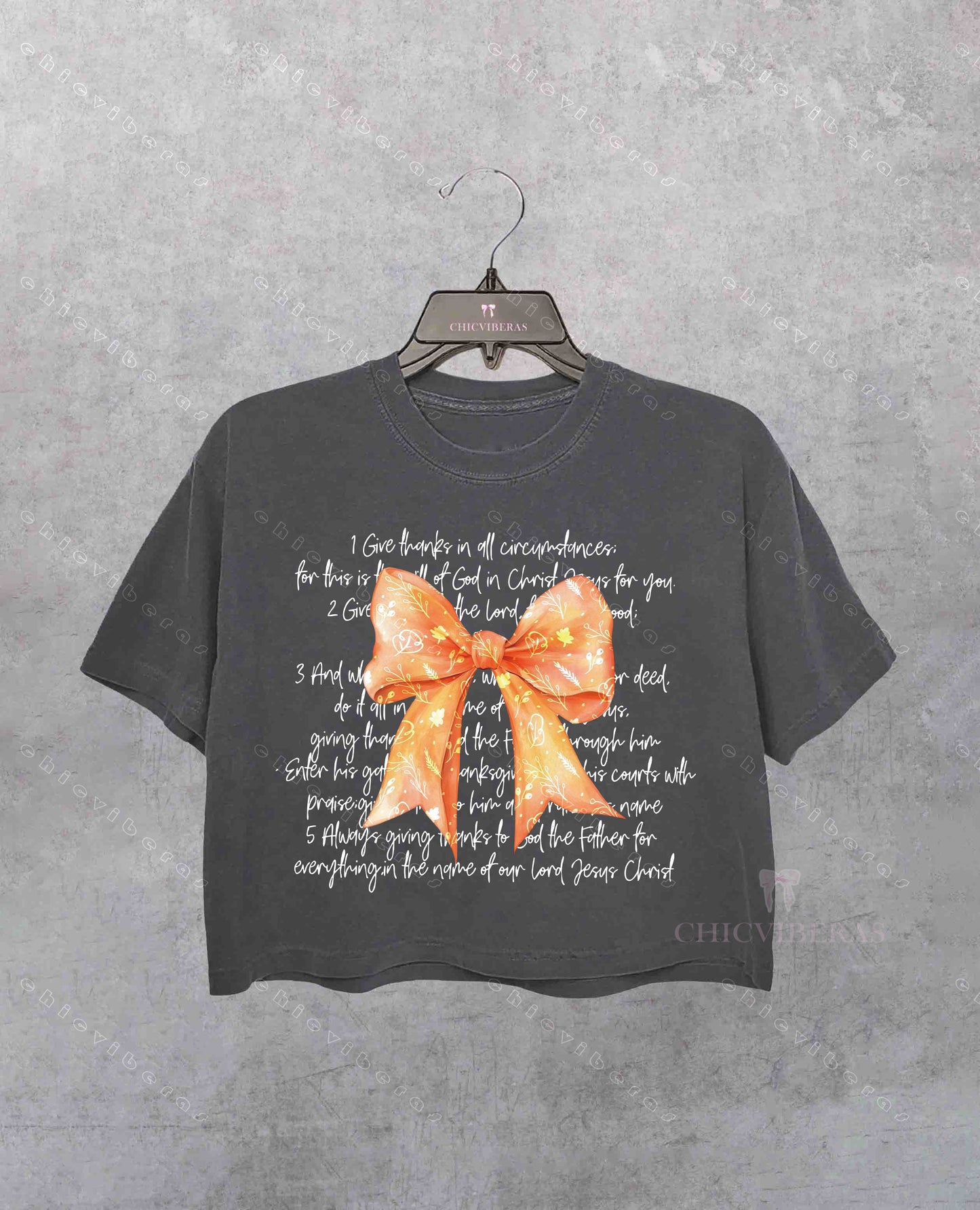 Thanksgiving Bible Verses Crop Shirt