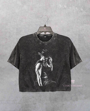Joe Jonas Cowboy Crop Shirt