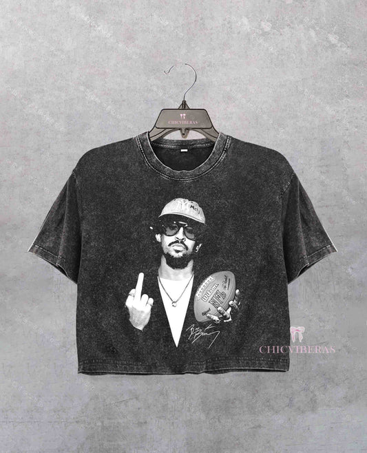 Middel Finger Bad Bunny Bowl LX 2026 Crop Shirt