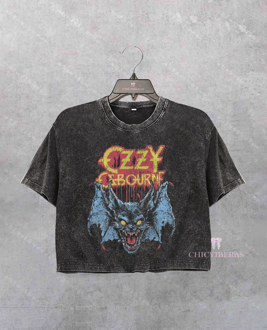 Ozzy Osbourne Graphic Vintage Rock Crop Shirt