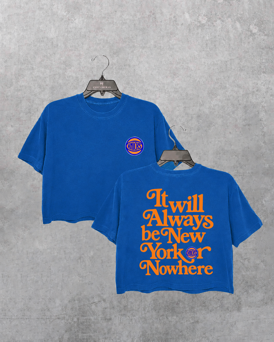 New York Or Nowhere NYC Game Day Crop Shirt