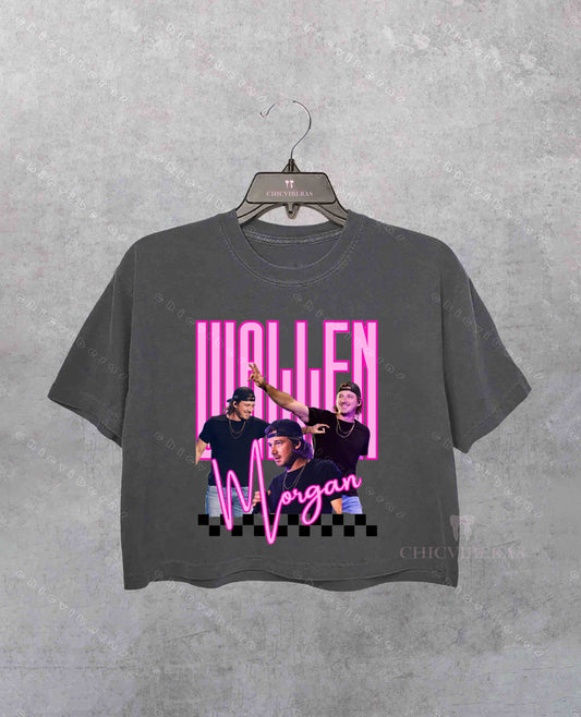 Country Music Cowboy Wallen Crop Shirt