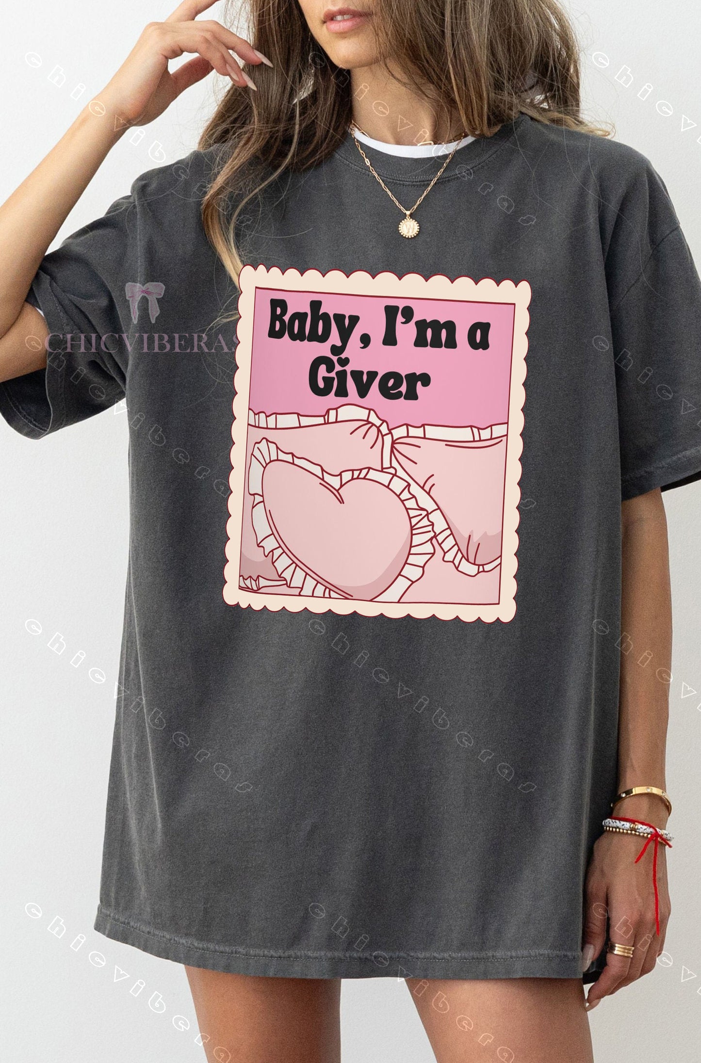 Baby I’m a Giver Music Merch Tee