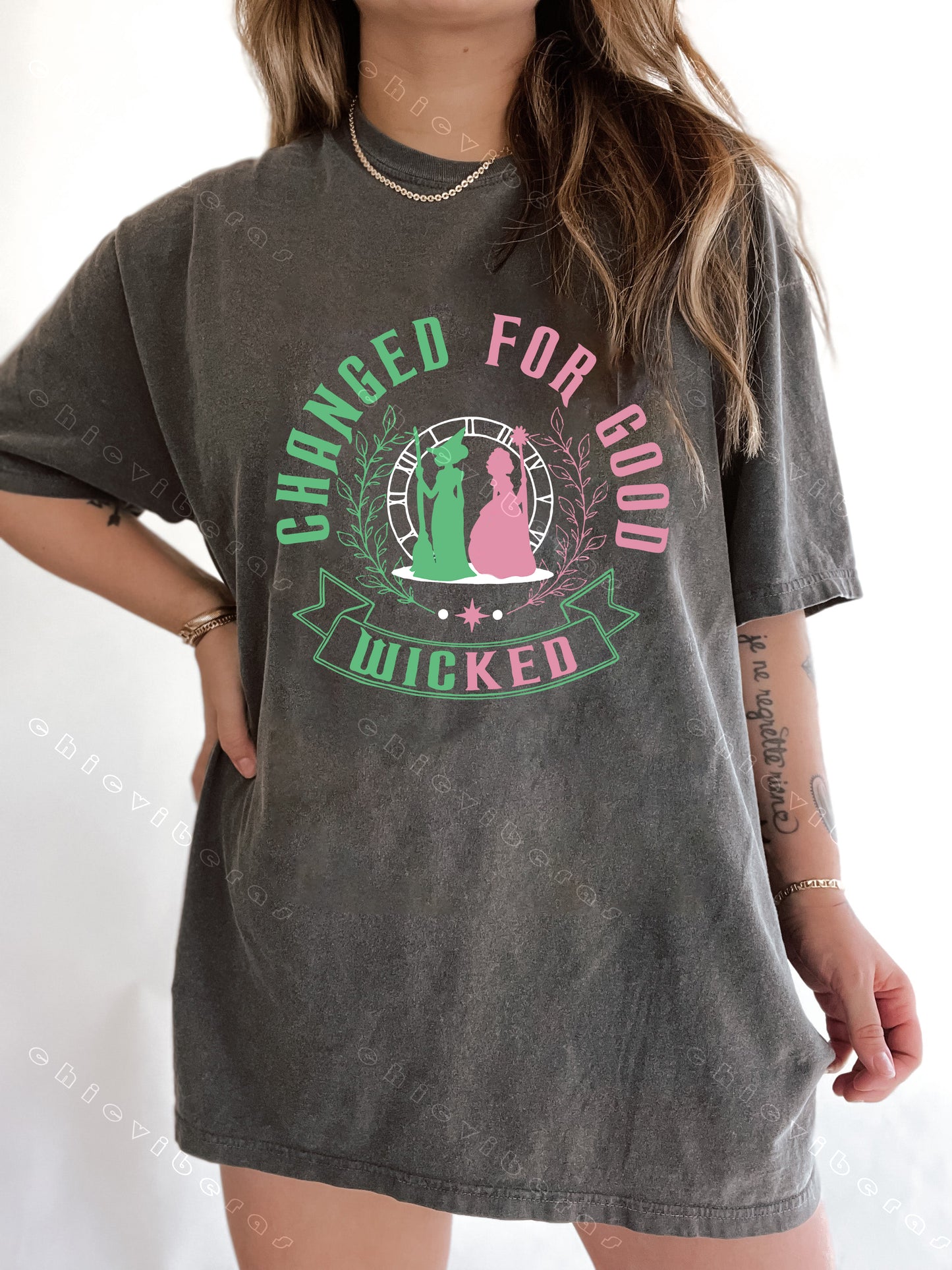 Wicked Defy Gravity Broomstick Magic Wand Tee