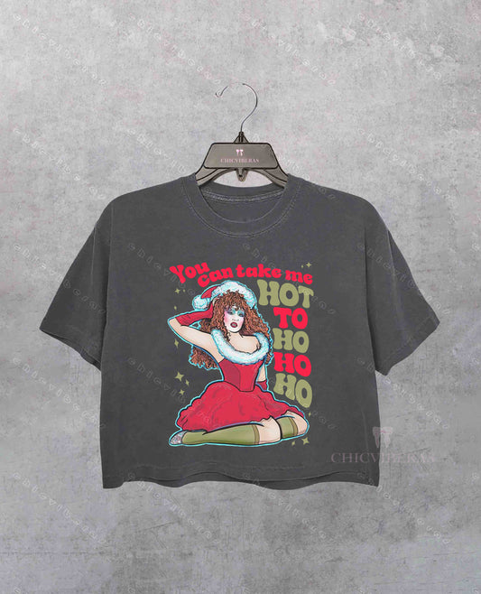 Chappell Hot to Ho Ho Ho Holiday Christmas Crop Shirt