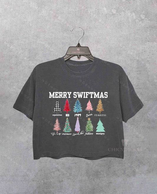 Merry Swiftmas Christmas Crop Shirt