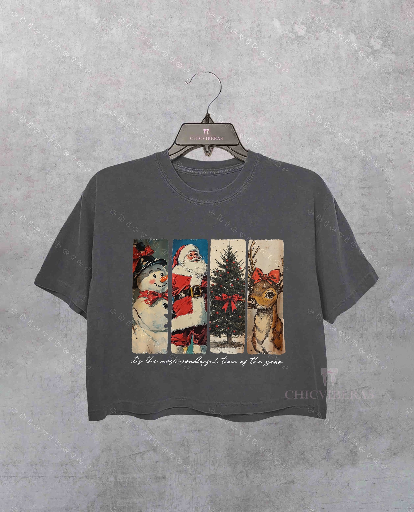 Vintage Christmas Crop Shirt