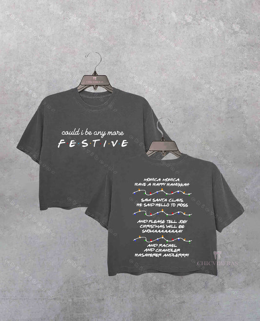 Friends Inspired Holiday Christmas Crop Shirt