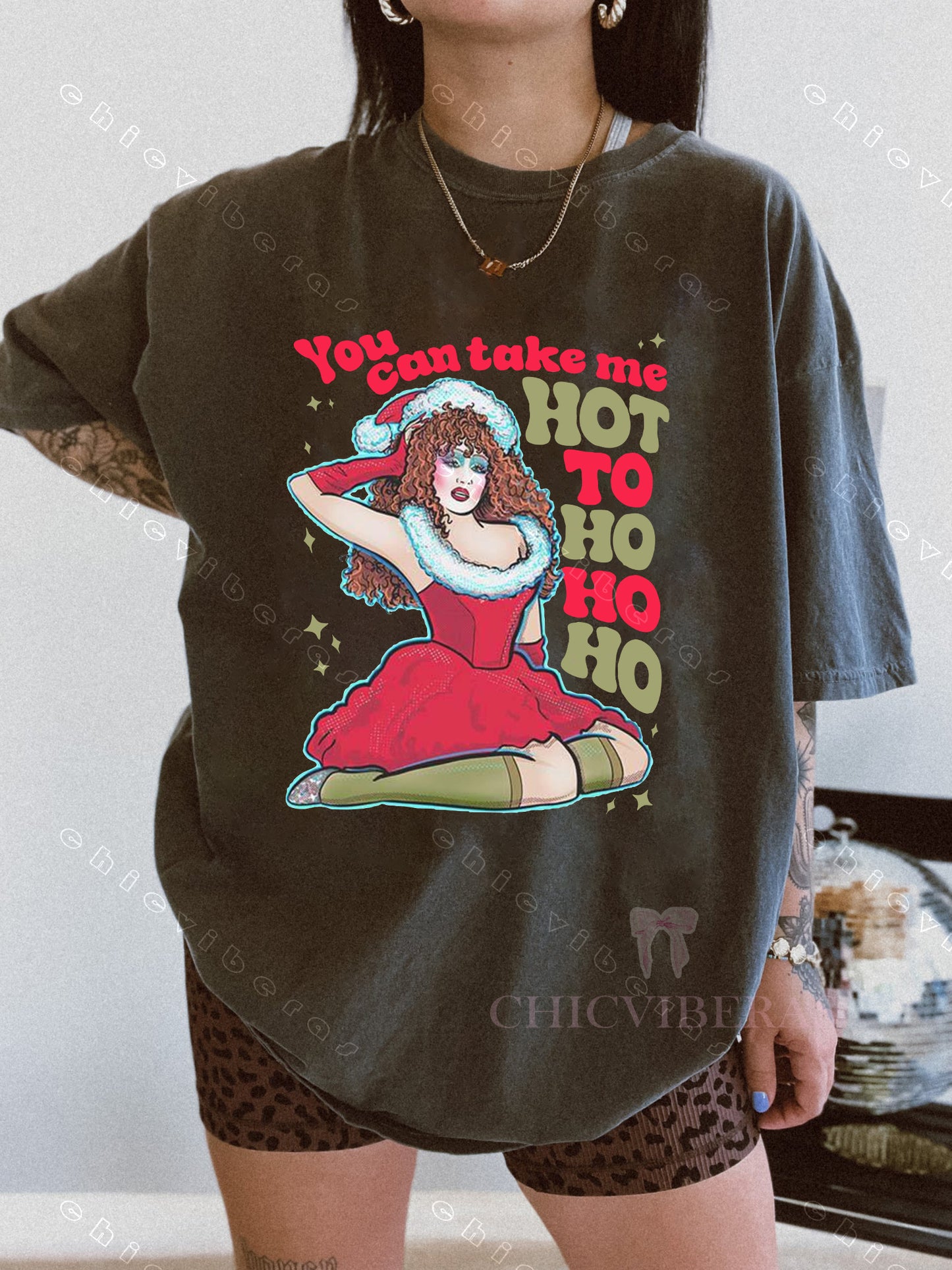 Chappell Hot to Ho Ho Ho Holiday Christmas Tee