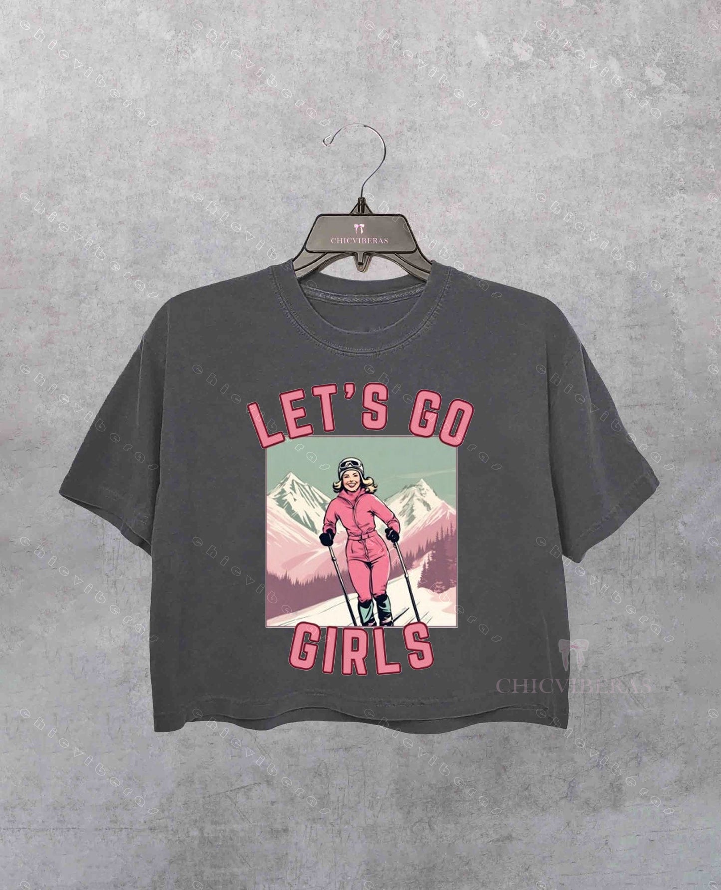 Let's Go Girls Retro Ski Crop Shirt