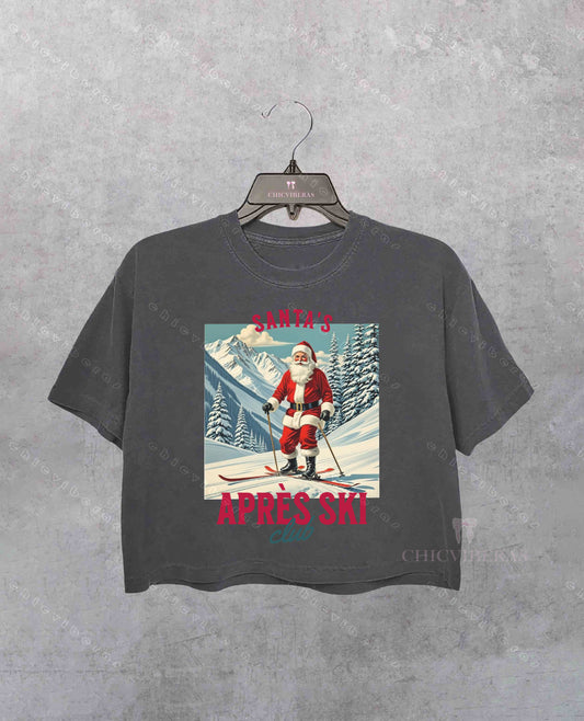 Santa's Apres Ski Club Crop Shirt