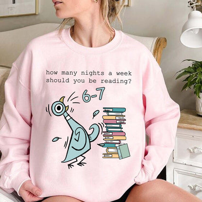 How Many Nights A Week Should You Be Reading 6-7 Crewneck