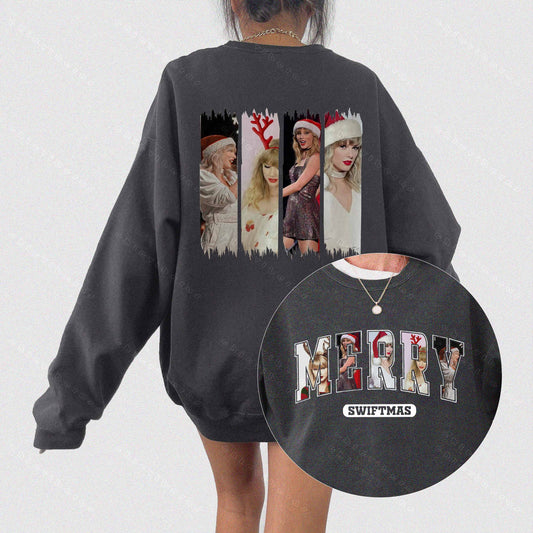 Merry Swiftmas Cozy Winter 2 Sided Crewneck