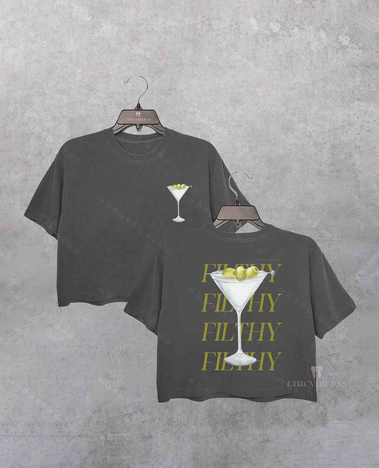 Filthy Martini Crop Shirt