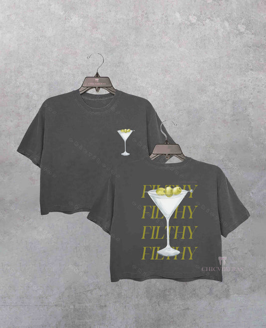 Filthy Martini Crop Shirt