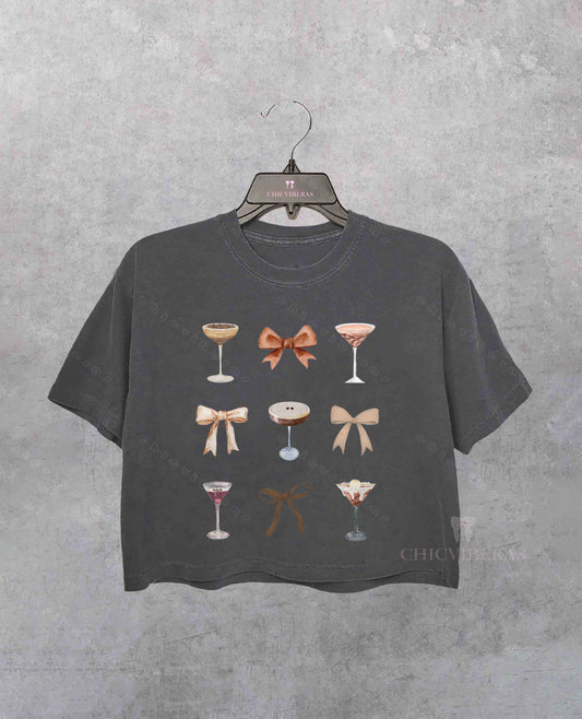 Espresso Martini Lover Coquette Crop Shirt