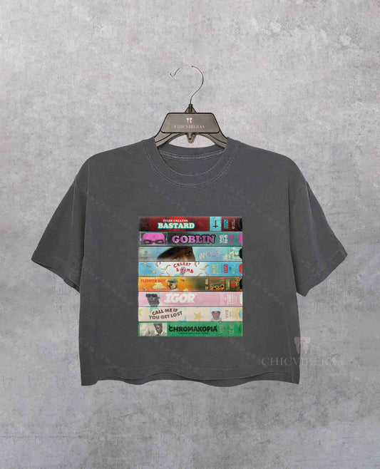 Tyler The Creator VHS Discography Crop Shirt