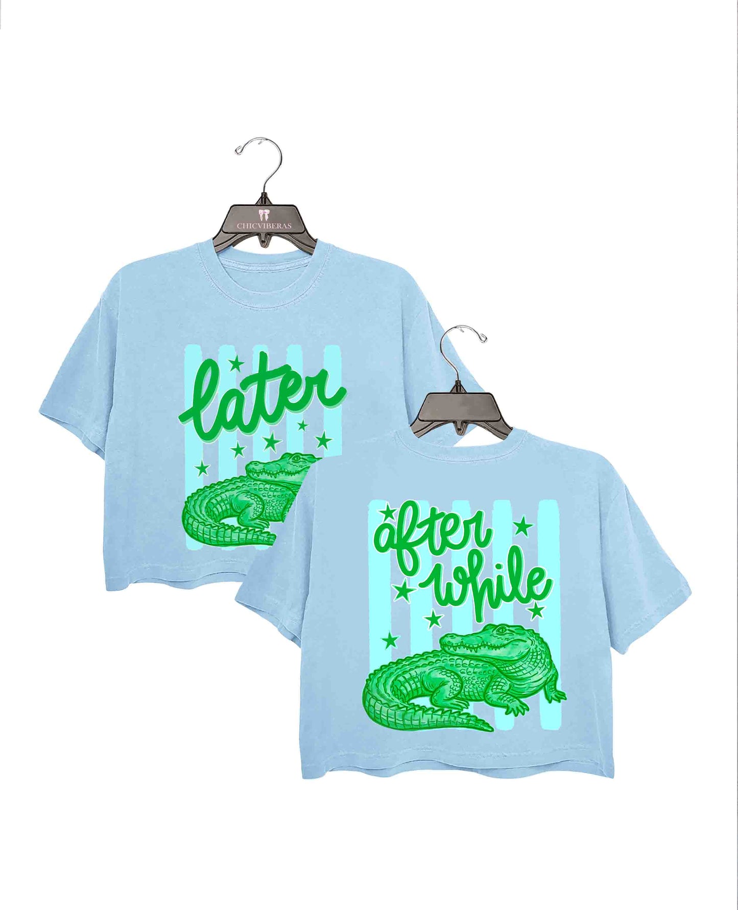 Later Gator Preppy Girly Gator Respect The Locals Crop Shirt