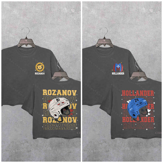Hockey Heated Rivalry Couple Crop Shirt