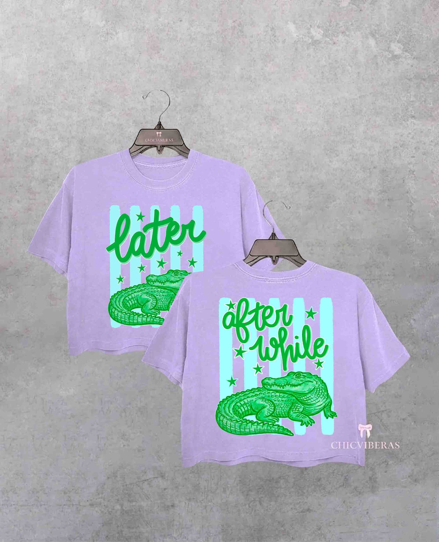Later Gator Preppy Girly Gator Respect The Locals Crop Shirt