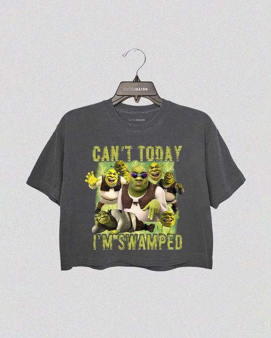 Can't Today I'm Swamped Shrek Funny Baby Tee