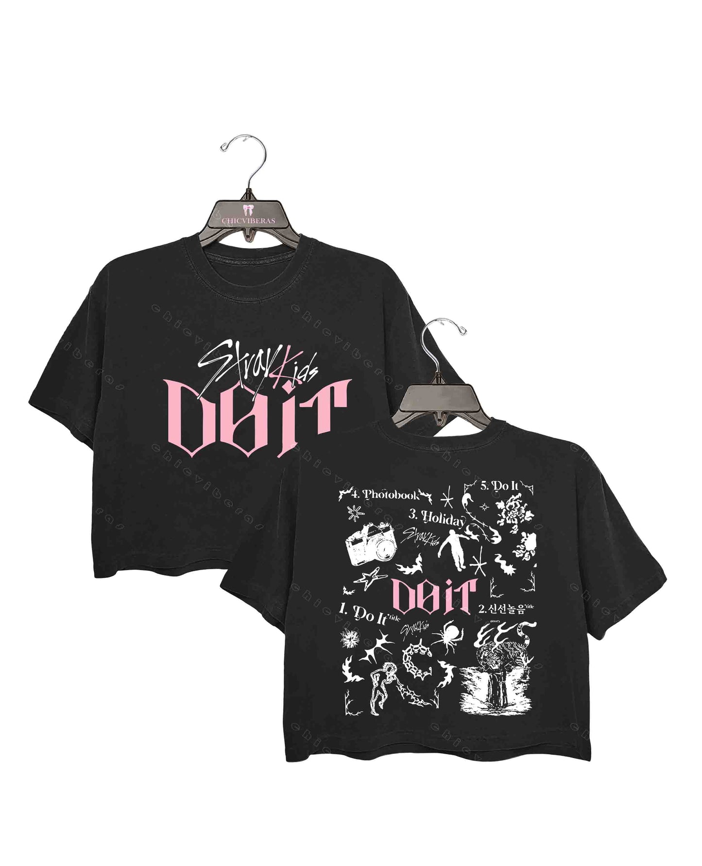 Stray Kids Do It Tracklist 2 sides Crop Shirt
