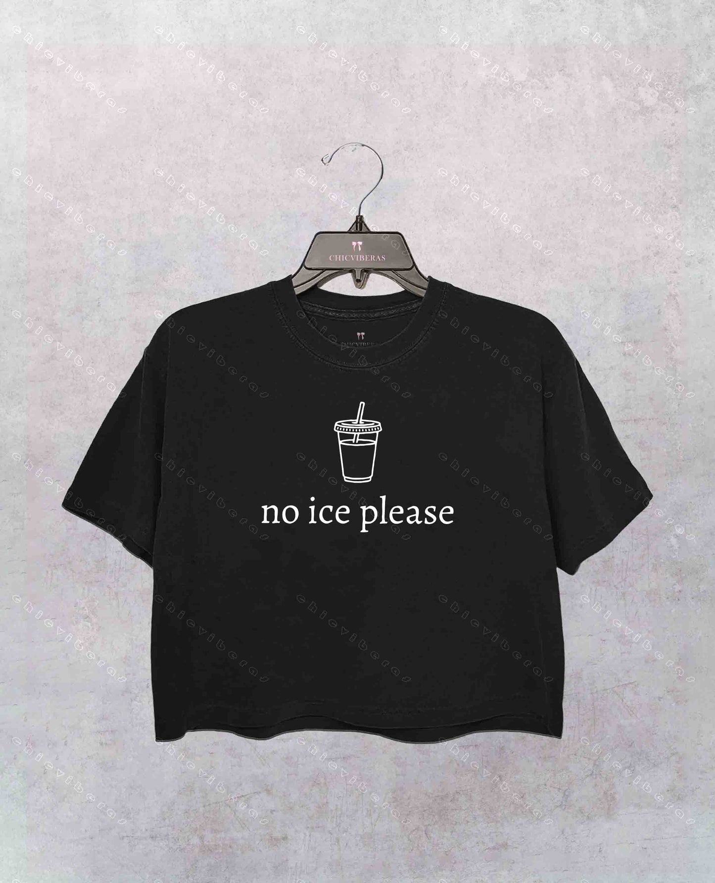 No Ice Please Crop Shirt