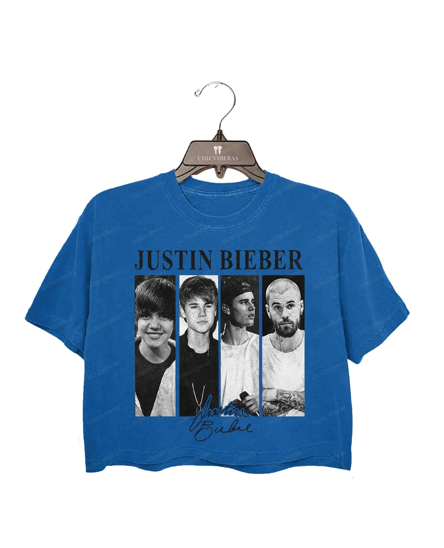Justin Bieber Musical Journey Eras Crop Shirt