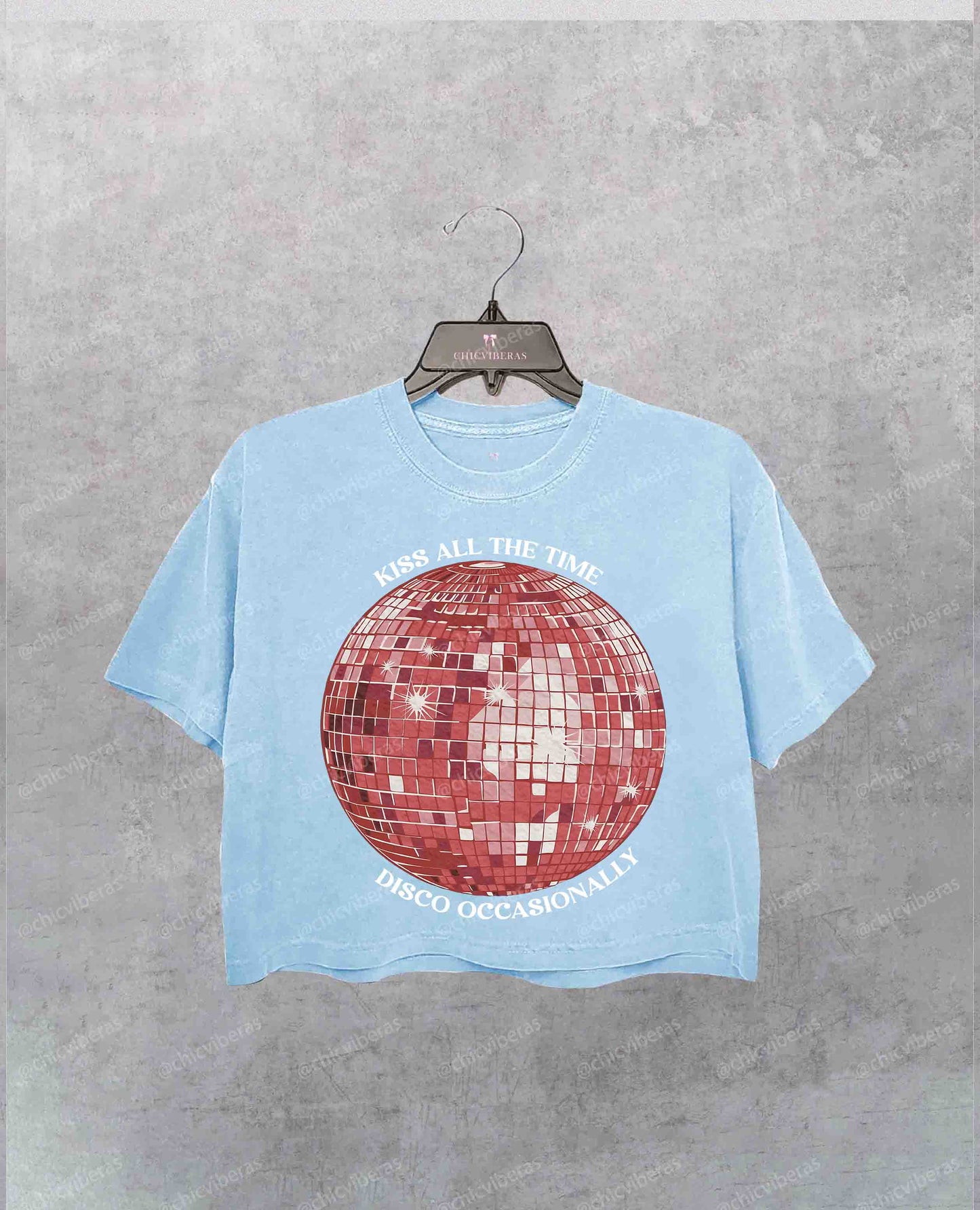 Harry Kiss All The Time Disco Ball Crop Shirt