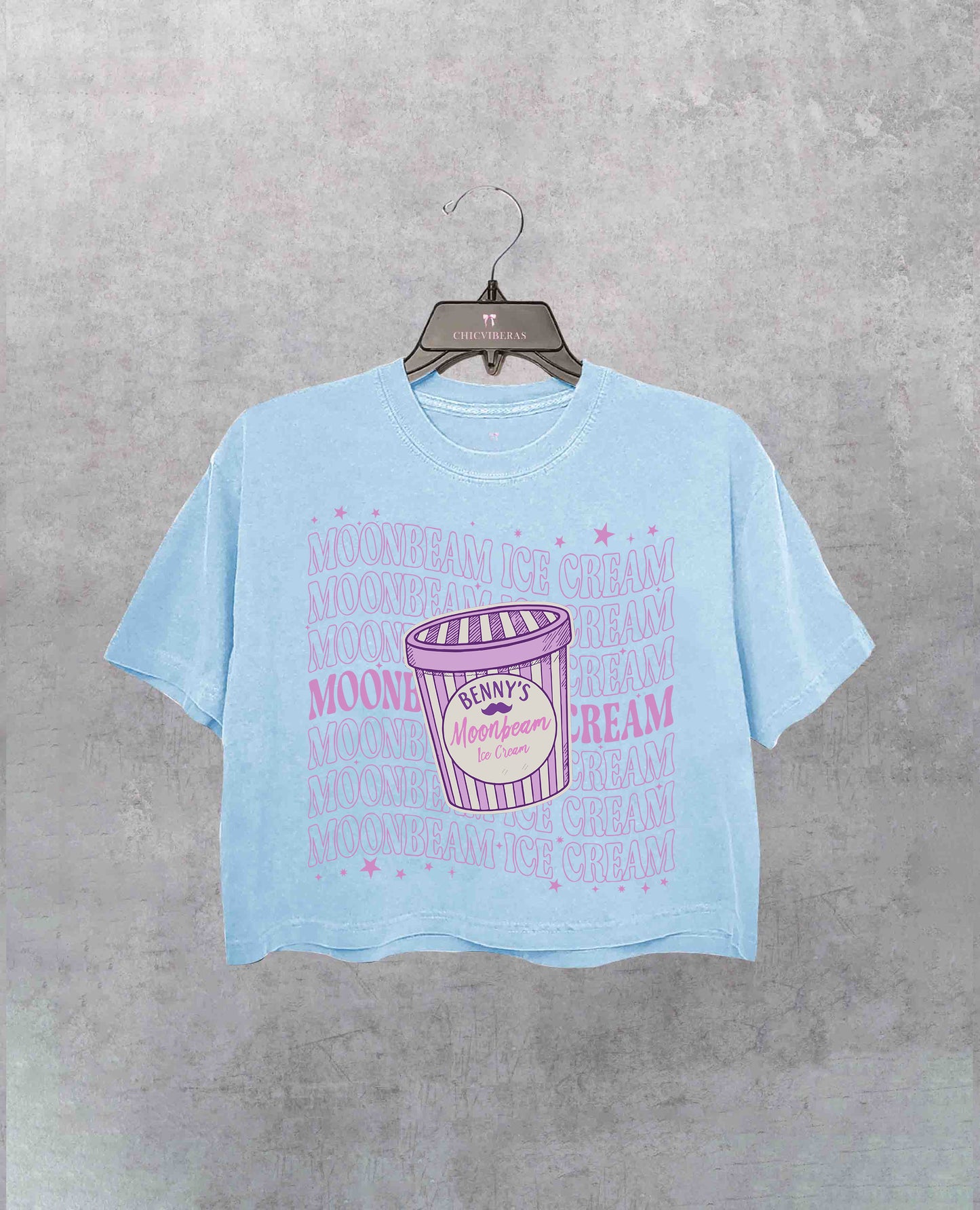 Moonbeam Ice Cream Music Crop Shirt