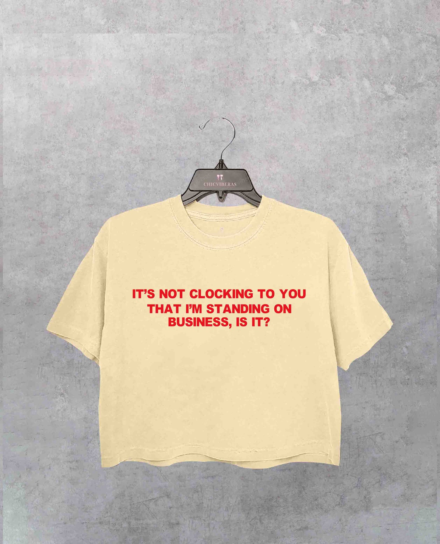 Standing On Business Crop Shirt