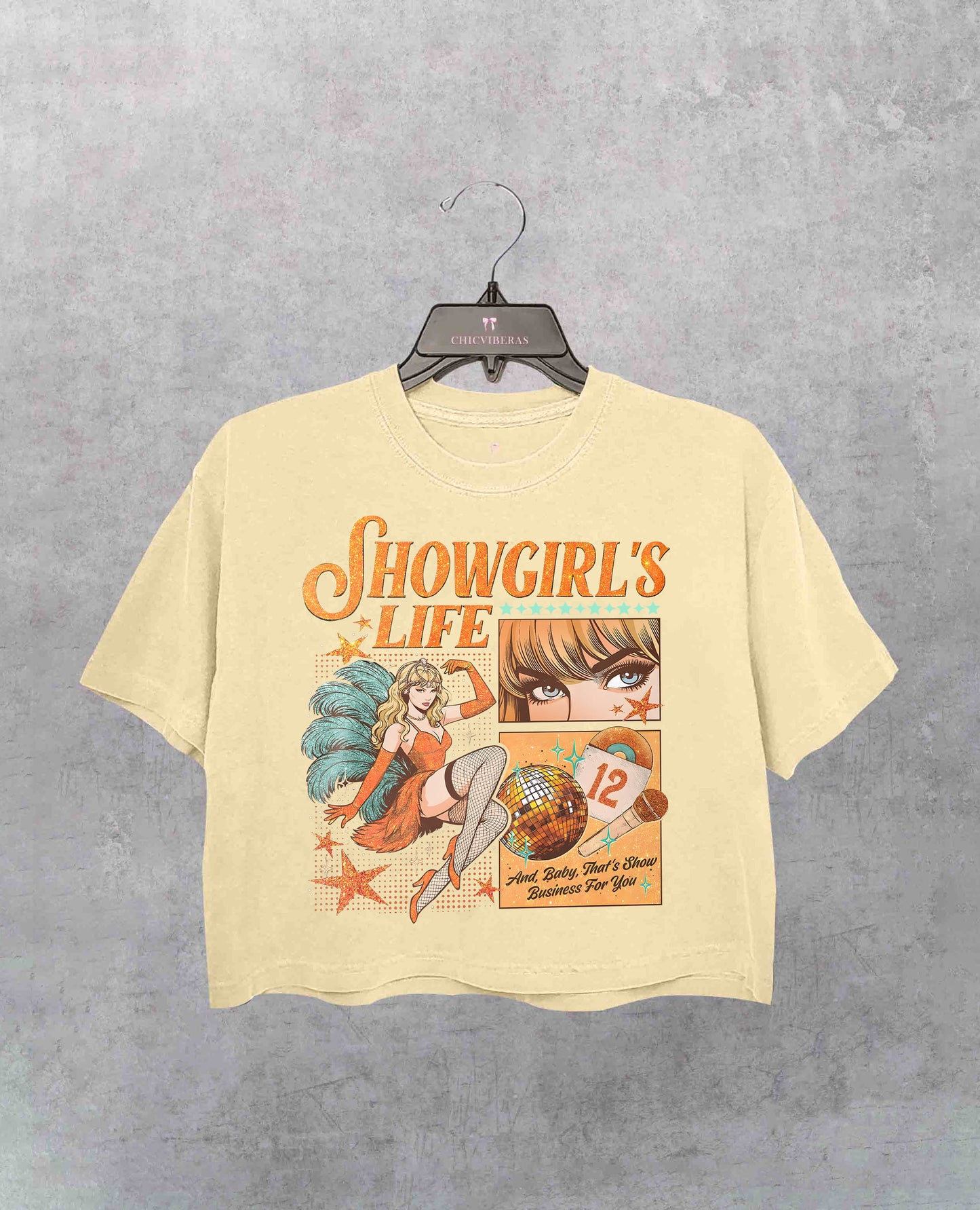 In my Showgirl Era Inspired Crop Shirt