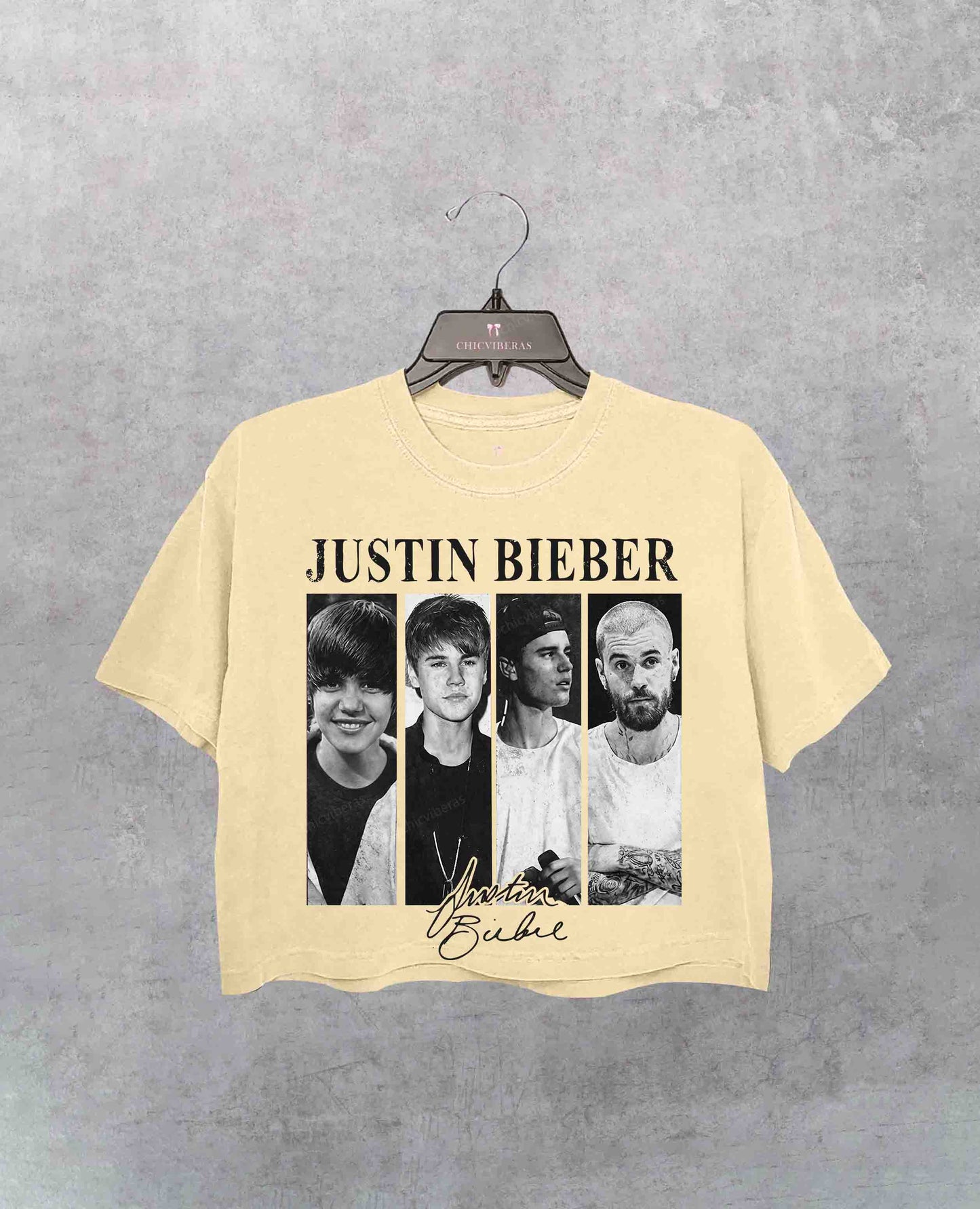 Justin Bieber Musical Journey Eras Crop Shirt
